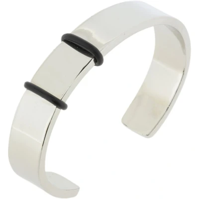 Afbeelding van Behave Klem armband zilver kleur met zwarte details