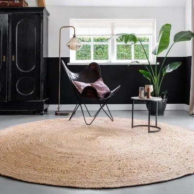 Afbeelding van Eva Interior rond Jute Vloerkleed Naturel