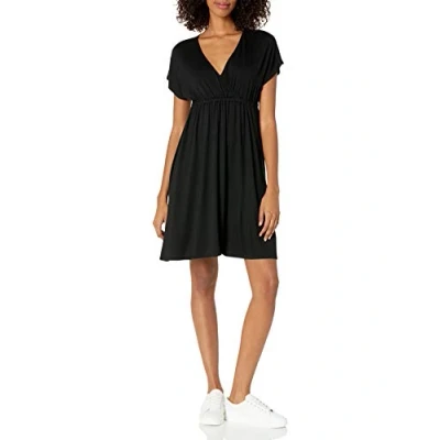 Afbeelding van Amazon Essentials Women&#039;s Jurk in surplice model (verkrijgbaar grote maten), Zwart, XS