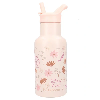 Afbeelding van Kidzroom Enchanted Memories Drinkfles Roze 350ml Bloemen Schoolbeker