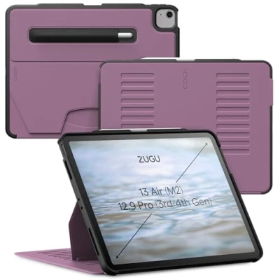 Afbeelding van ZUGU iPad Air 13 Inch Case (M2) 2024 Ultradunne beschermhoes Draadloos Apple Pencil Opladen Handige 8 hoek Magnetische Stand &amp; Auto Sleep/Wake [Berry Purple]