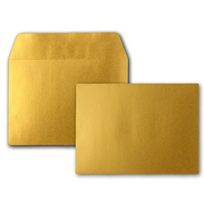 Afbeelding van kleurrijke enveloppen C6 162 x 114 mm met kleefstrip 100 Umschläge 28 metallic goud