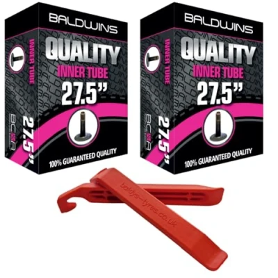 Afbeelding van PAAR 27,5&quot; Baldwins Cycle/Bike Binnenband x 2,20 tot 2,40 (Past op elke 2.20, 2.25, 2.30, 2.35, 2.40 Banden) Schrader/Auto Type Valve (Pack van 2)