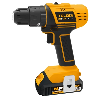 Afbeelding van Tolsen Accuboormachine 20V Li ion Industrial Schroef en klopboormachine Schroeven, boren, klopboren 35Nm Geleverd incl. twee 2.0Ah accu&#039;s, snellader, bitset, boorset, accessoires koffer