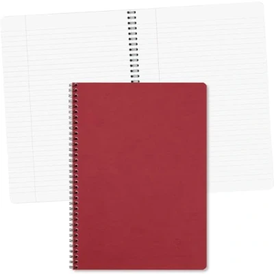 Afbeelding van Clairefontaine 781452C Collection Age Bag Een Spiraalgebonden Notitieschrift Rood A4 21x29,7 cm 100 Gelinieerde Pagina&#039;s met Rand Wit Papier 90 g Glanzende Lederachtige Kartonnen Kaft.
