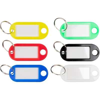 Afbeelding van Sleutellabels Sleutelhangers 6 stuks Diverse kleuren