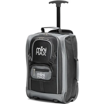 Afbeelding van Aerolite MiniMAX 20L Ryanair 40 x 20 25 maximale grootte handbagage onder stoel trolley Rugzak tas met 2 jaar garantie, Zwart,