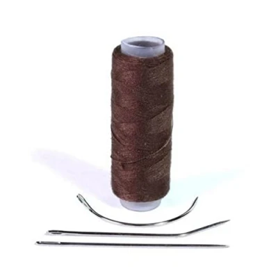 Afbeelding van hair2heart Extension Tools Tressier Set met naald en draad voor de Weaving Methode, haarextensies, om wefts aan te brengen Bruin