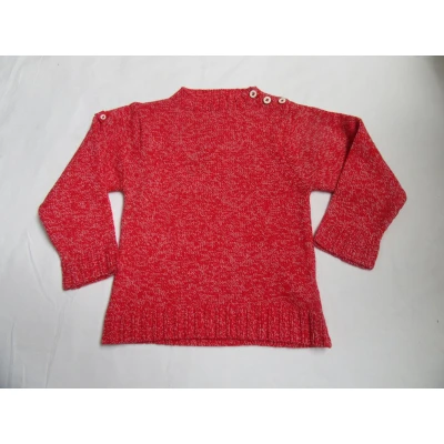 Afbeelding van petit bateau , trui pull gebreid rood 6 jaar 114