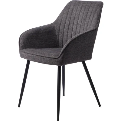 Afbeelding van Nordic Home Issy armstoel donkergrijs Stof