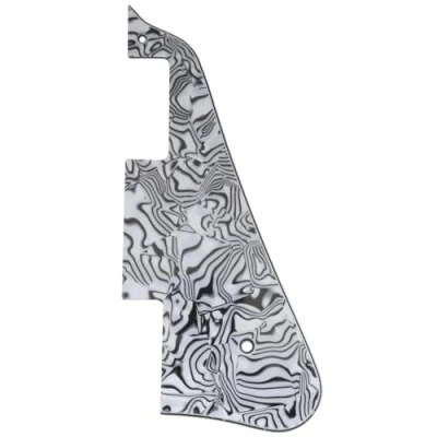 Afbeelding van Musiclily Gitaar Slagplaat voor China Epiphone Les Paul Standard Moderne Stijl, 4 laags Zwart Wit Shell