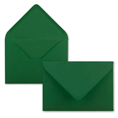 Afbeelding van Mini enveloppen, 500 stuks, donkergroen, 5,2 x 7,6 cm, miniatuurenveloppen met natte plakrand voor bloemengroeten, wenskaarten, hangers en geldgeschenken FarbenFroh by GUSTAV NEUSER