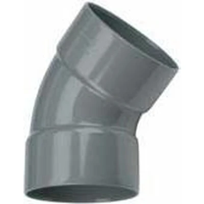 Afbeelding van Bocht 45 graden PVC U 32 mm lijmmof grijs KOMO