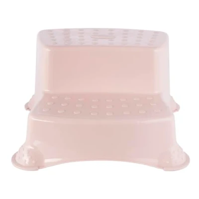 Afbeelding van Kruk/zitverhoging 2 niveaus voor kinderen vanaf ca. 3 tot 14 jaar, antislip functie, Scandinavisch roze