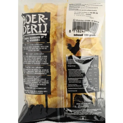 Afbeelding van 3x Boerderij Chips Zeezout Ribbel 190 gr