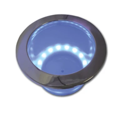 Afbeelding van Bekerhouder RVS Inbouw met LED verlichting Blauw