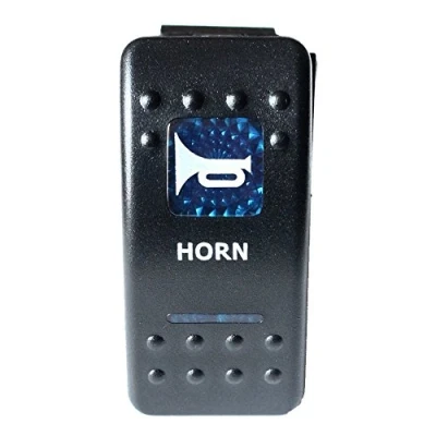 Afbeelding van Mintice 12V 20A Tuimelschakelaar Blauw LED licht Schakelaar AAN/UIT Momentschakelaar Hoorn Spreker Wipschakelaar Drukschakelaar Auto Vrachtwagen Boot Dashboard 5Pin