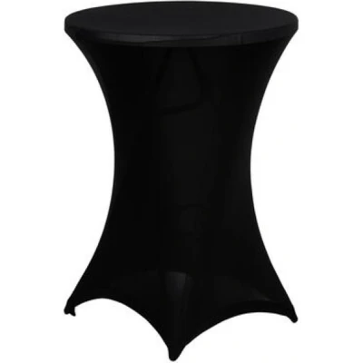 Afbeelding van Alpina nette afdekhoes voor een statafel zwart spandex elastiek D90 x 115 cm tafelhoes