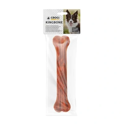 Afbeelding van Croci King Bone Hondenbot met speksmaak, kauwsnack voor honden van natuurlijk koeienhuid, tandstick tandreiniging, 25 cm 240 g