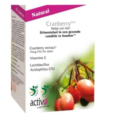 Afbeelding van Activo Cranberry plus 60 tabletten