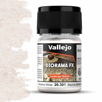 Afbeelding van Vallejo 26301 Landscape Textures 301 Alkalisch Wit 0,5 1,0 mm 35ml Effecten potje