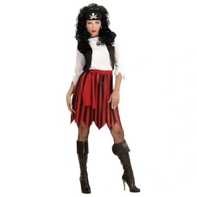 Afbeelding van Widmann Piraat &amp; Viking Kostuum Pirate Pemm Vrouw Rood Small Carnavalskleding Verkleedkleding
