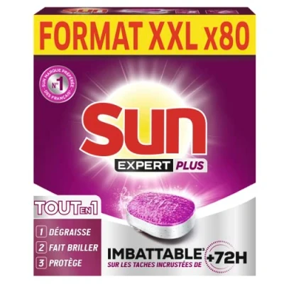 Afbeelding van Sun Expert Plus alles in 1 vaatwastabletten 80 wasbeurten, 80,0 eenheid
