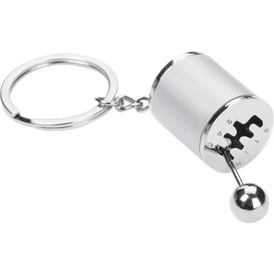 Afbeelding van Sleutelhanger Versnellingsbak I Handpook Keychain Handgeschakelde Auto schakel Zilver