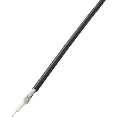 Afbeelding van TRU COMPONENTS 1572737 Coaxkabel Buitendiameter: 5 mm RG58 75 Ω 52 dB Zwart 25 m