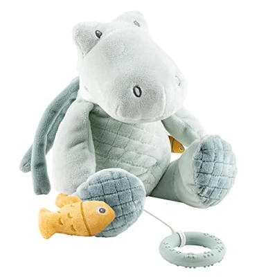Afbeelding van Nattou Muziek Knuffel Krokodil Romeo, Jules en Sally 30 cm Lichtgroen
