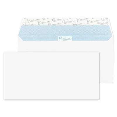 Afbeelding van Blake Office DL 110 x 220 mm 120 g/m² Peel &amp; Seal Portemonnee Enveloppen (32213) Ultra White Wove Pack van 25