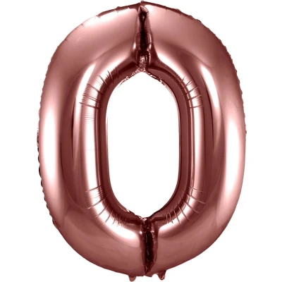 Afbeelding van Folie Ballon cijfer 0 Brons 86cm