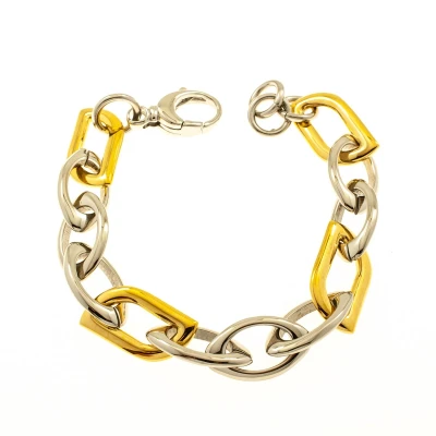 Afbeelding van Edelstaal RVS armband deels verguld met geel goud model CONSTANCE