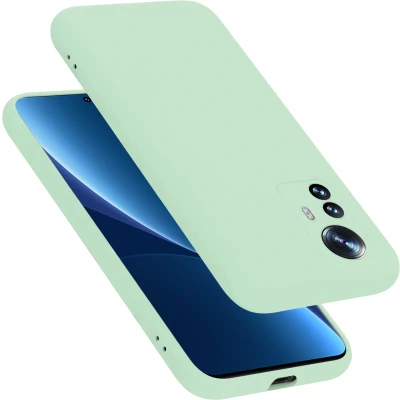 Afbeelding van Cadorabo Hoesje geschikt voor Xiaomi 12 PRO Case in LIQUID LICHT GROEN Beschermhoes TPU silicone Cover