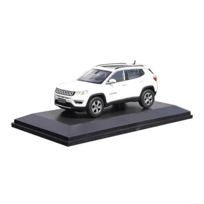 Afbeelding van 1:43 for Jeep Compass SUV Legering Diecast Auto Model Mini Voertuig Collectible Speelgoed Afgewerkt Wit