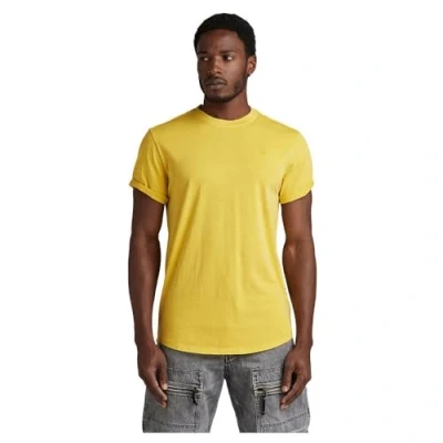 Afbeelding van G Star LASH Tshirt basic, Heren, Maat: XS, Dk lemon gd