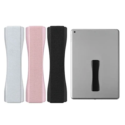 Afbeelding van kwmobile 3x tablet vinger houder Elastische griphouder Universeel Met zelfklevende band In zwart/roségoud/zilver