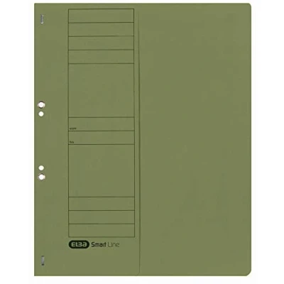 Afbeelding van ELBA 100560003 oogmappen Smart Line half voordeksel 50 stuks met administratieboekje 250 g/m² karton groen