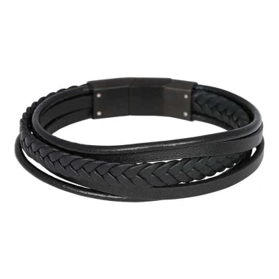 Afbeelding van Jason iXXXi MEN Leather Armband Black 20.5