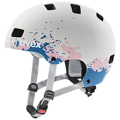 Afbeelding van uvex kid 3 cc robuuste fietshelm voor kinderen individueel passysteem geoptimaliseerde ventilatie grey grapefruit matt 51 55 cm