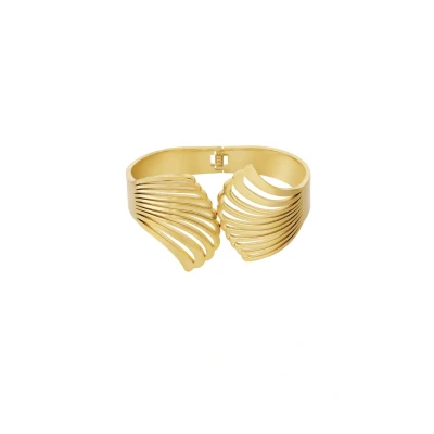 Afbeelding van Bijoutheek Armband (Sieraad) Waaier Bangle Goud