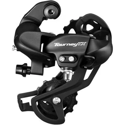 Afbeelding van Shimano Achterderailleur 7/8 speed Tourney TX800 met padbevestiging zwart