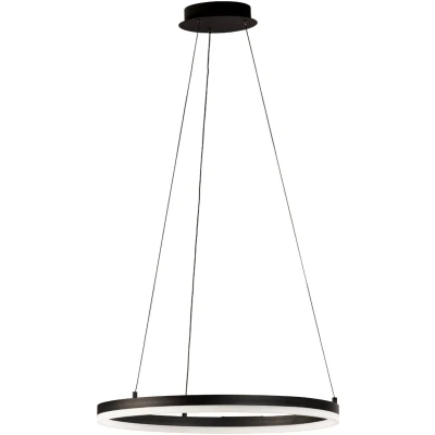 Afbeelding van FISCHER &amp; HONSEL Sirko LED hanglamp, zwart/wit, metaal, CCT, dimbaar