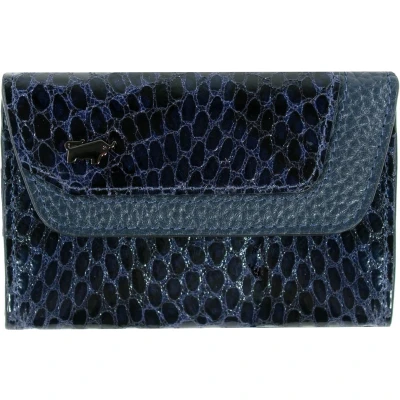 Afbeelding van Braun Büffel Leren Sleutelgeval Luise Mini Key Case Wallet Navy Blauw
