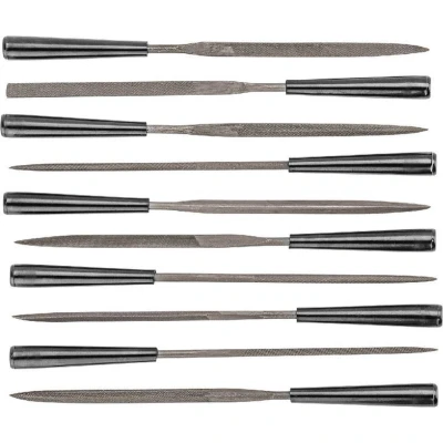Afbeelding van TOPEX 06A015 Vijlenset 140 10 ronde vijl, Halfronde Vierkante Driekantige vijl