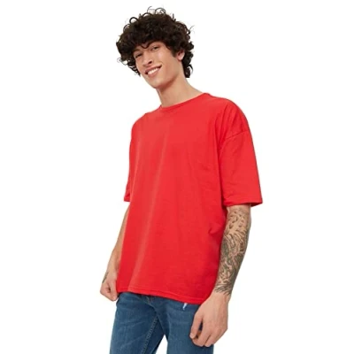 Afbeelding van Trendyol Poeder Oversized/Wide Cut Basic T Shirt Van 100% Katoen Tmnss22Ts0318