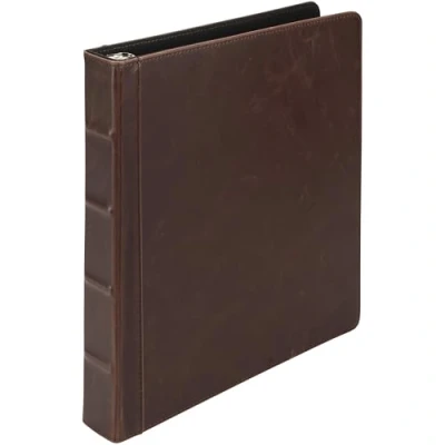 Afbeelding van Samsill Vintage hardcover boekmap/professionele Binder Organizer/Planner Binder/Inch 3 Ring Binder/Donkerbruin (geen rits, Lettergrootte)