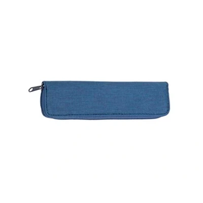 Afbeelding van Juscha Ju 2732 Pennenetui Alassio Van Polyester En Katoen. Blauw 17X5X2Cm
