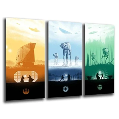 Afbeelding van Muurafbeelding Star Wars, Darth Vader, 97 x 62 cm, houtprint XXL formaat kunstdruk, ref.26248