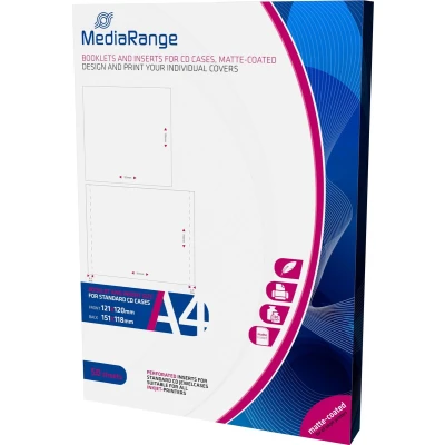 Afbeelding van MediaRange boekjes en inlegvellen voor cd doosjes Mat gecoat 50 st